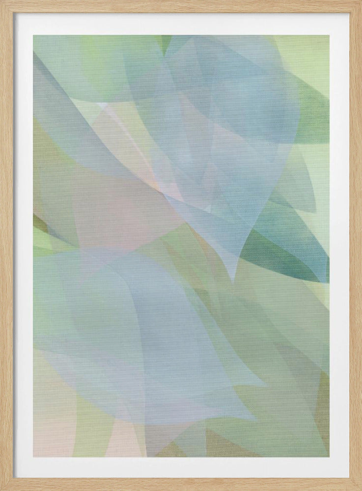 Soft Pastel Leaves 1 | Poster