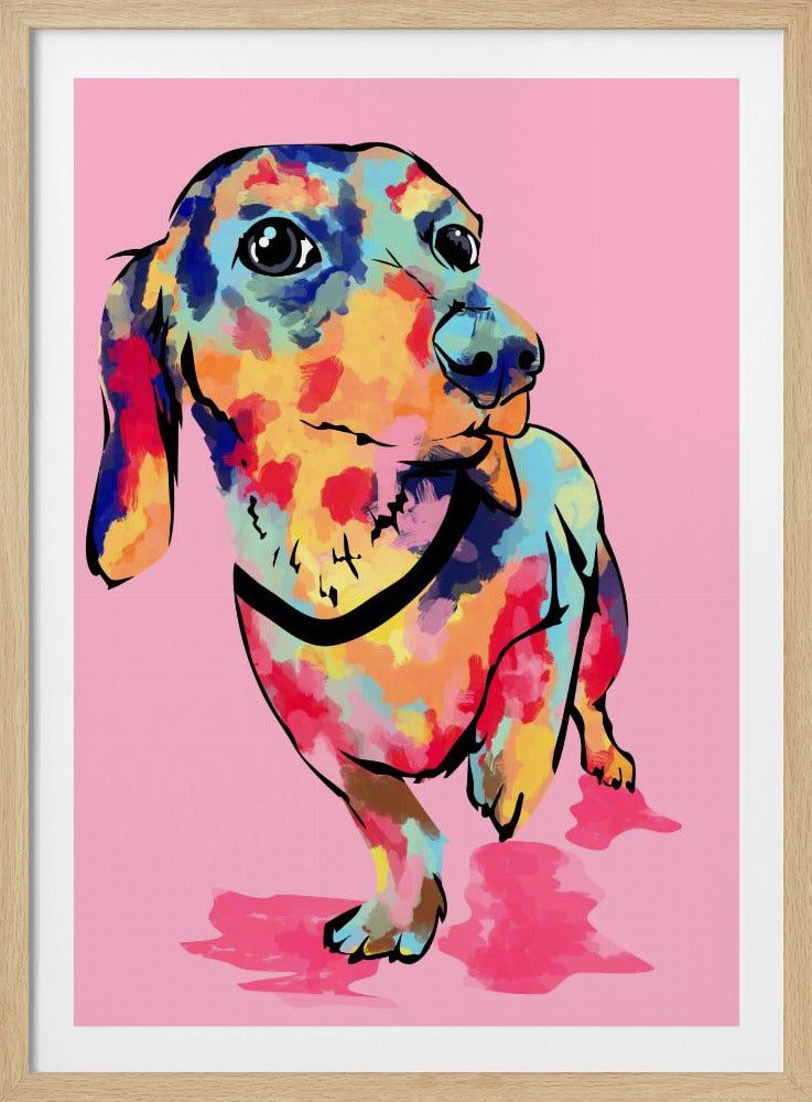 Rainbow Pup, Cute and Colorful Dog | Poster