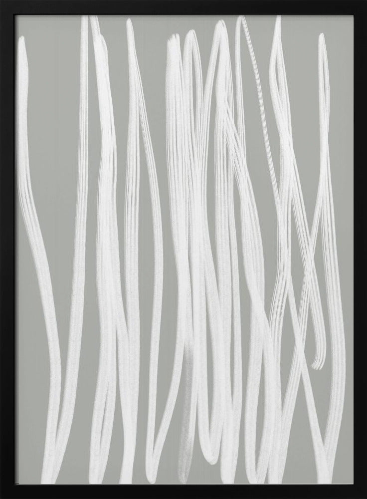White Linear Strokes | Poster