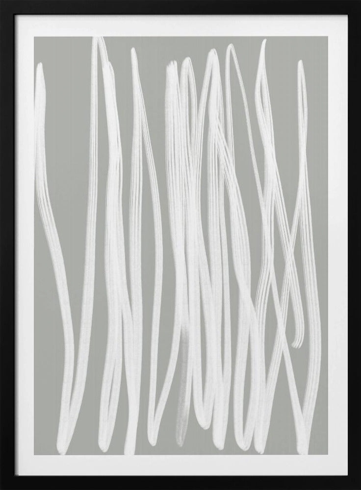 White Linear Strokes | Poster
