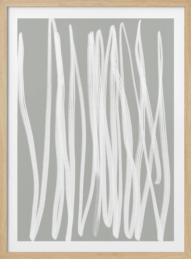 White Linear Strokes | Poster