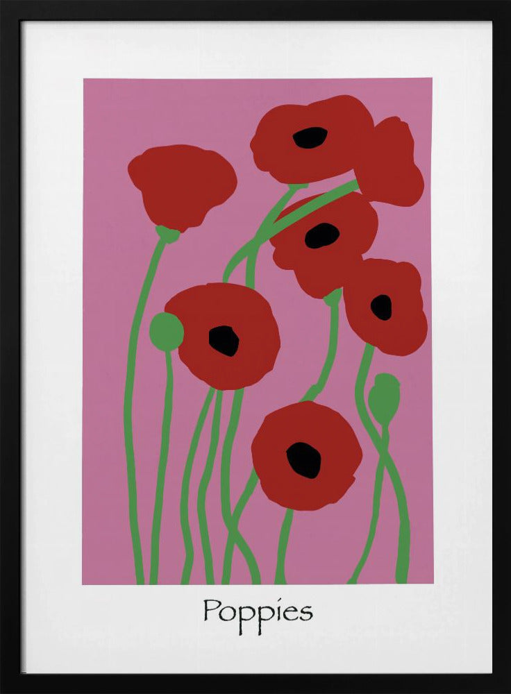 Poppies Flowers pink and red | Poster