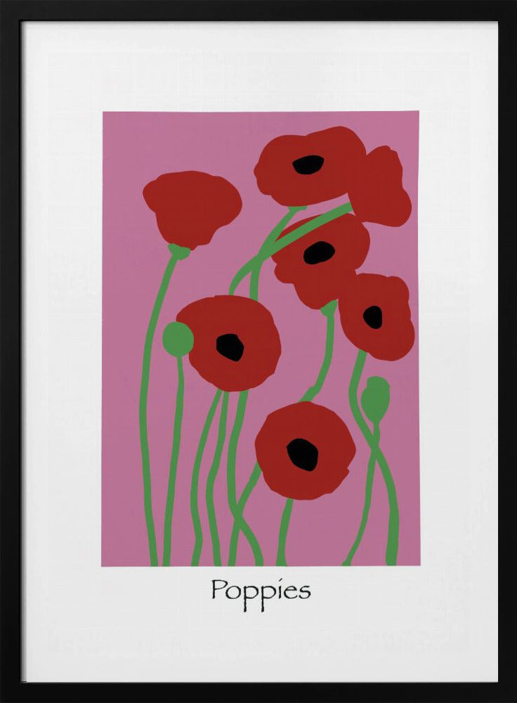 Poppies Flowers pink and red | Poster
