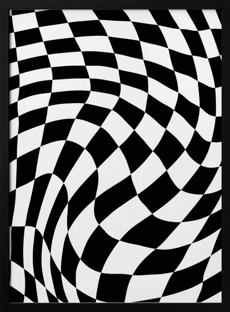 Checkerboard black and white | Poster