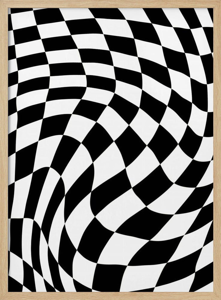 Checkerboard black and white | Poster