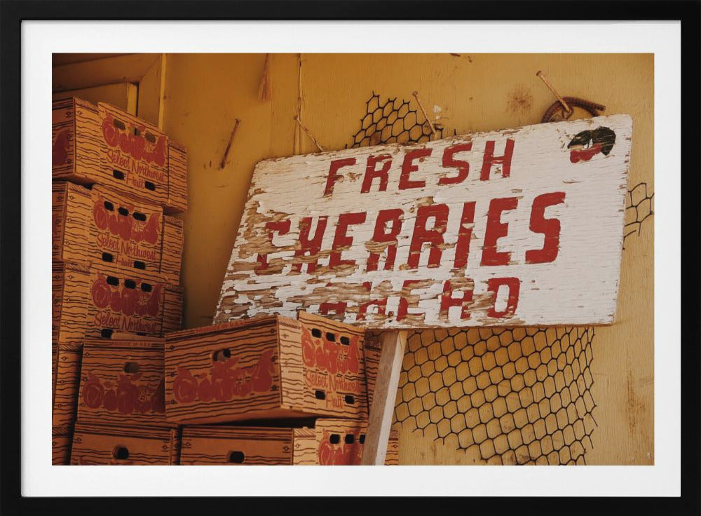 Fresh Cherries Ahead | Poster