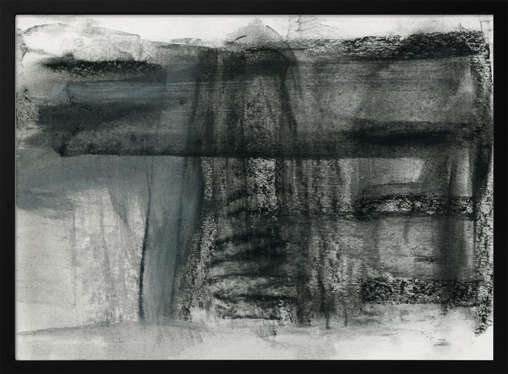 Abstract Charcoal Monochrome 1 | Poster
