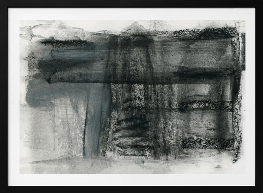 Abstract Charcoal Monochrome 1 | Poster