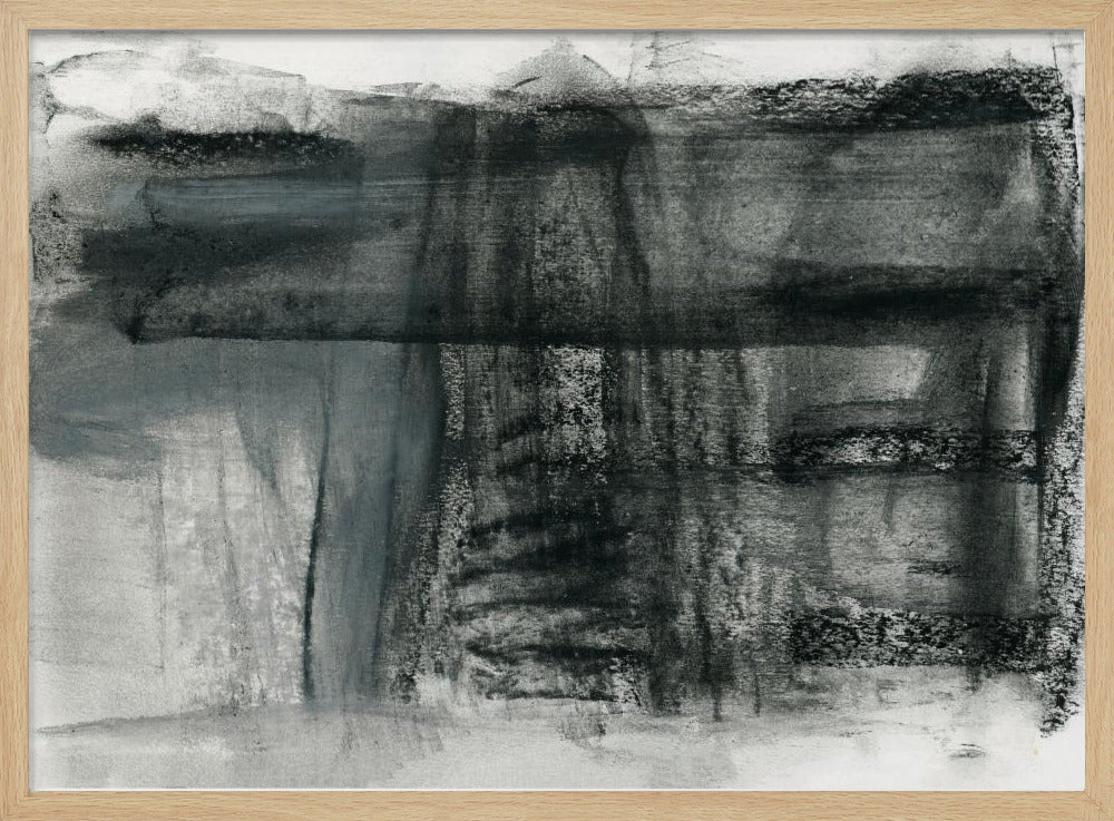 Abstract Charcoal Monochrome 1 | Poster