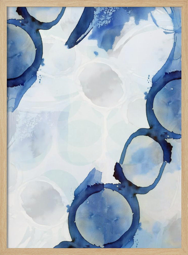 Blue Abstract Swirls 3 | Poster