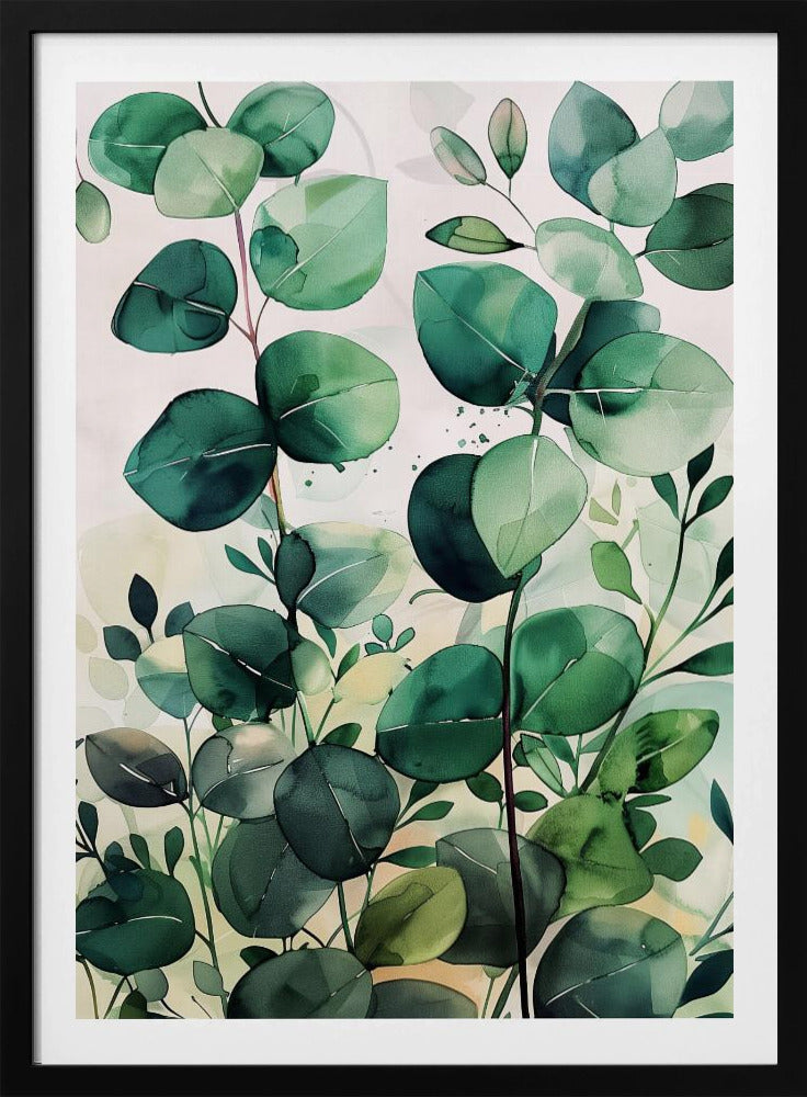 Nature Flowers and Leaves Watercolor Art (5) | Poster