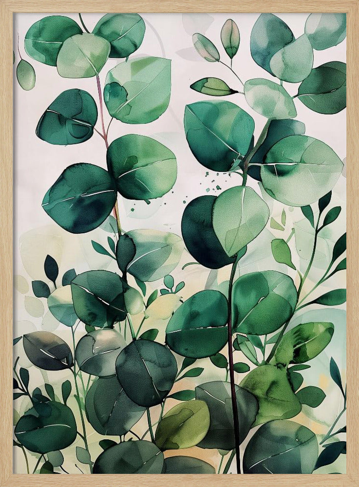 Nature Flowers and Leaves Watercolor Art (5) | Poster