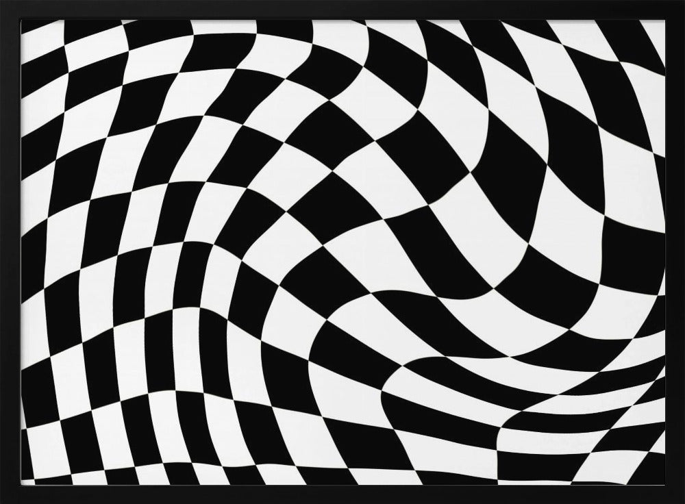 Checkerboard black and white | Poster