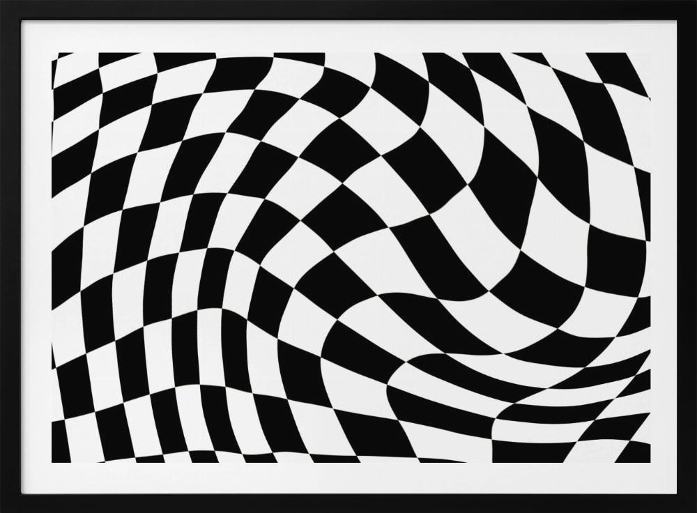Checkerboard black and white | Poster