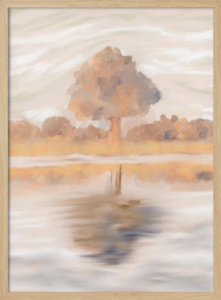 Sovereign Reflections of the Jackalberry Tree, Caprivi, Botswana | Poster