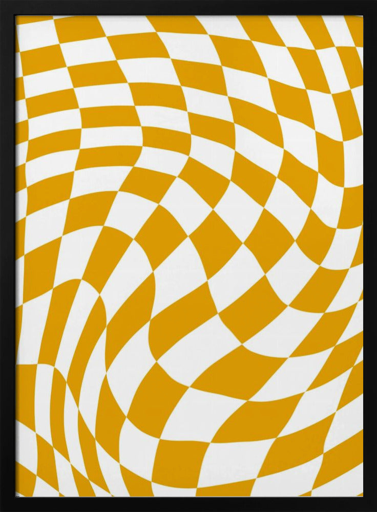 Checker yellow Checkerboard | Poster