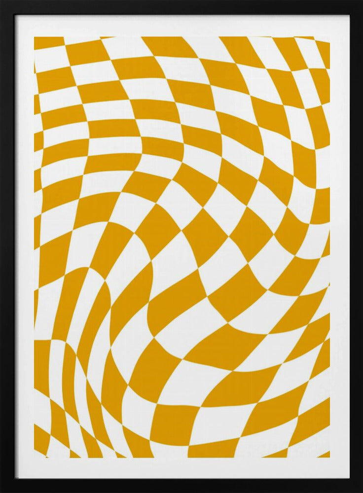 Checker yellow Checkerboard | Poster