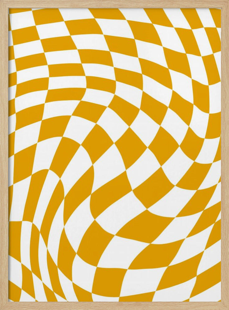 Checker yellow Checkerboard | Poster