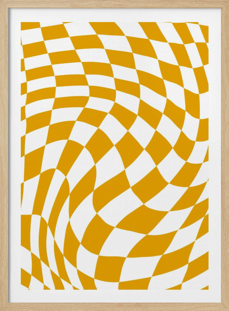 Checker yellow Checkerboard | Poster
