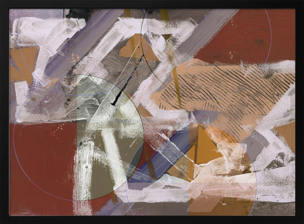 Abstract Circles and Textures 1 | Poster