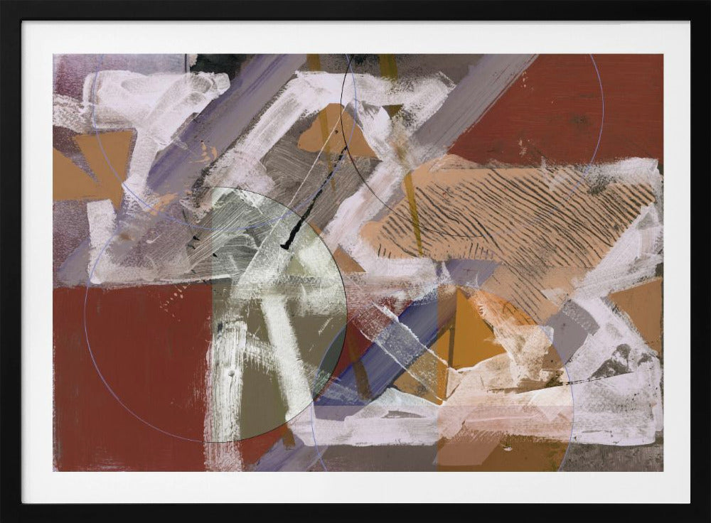 Abstract Circles and Textures 1 | Poster