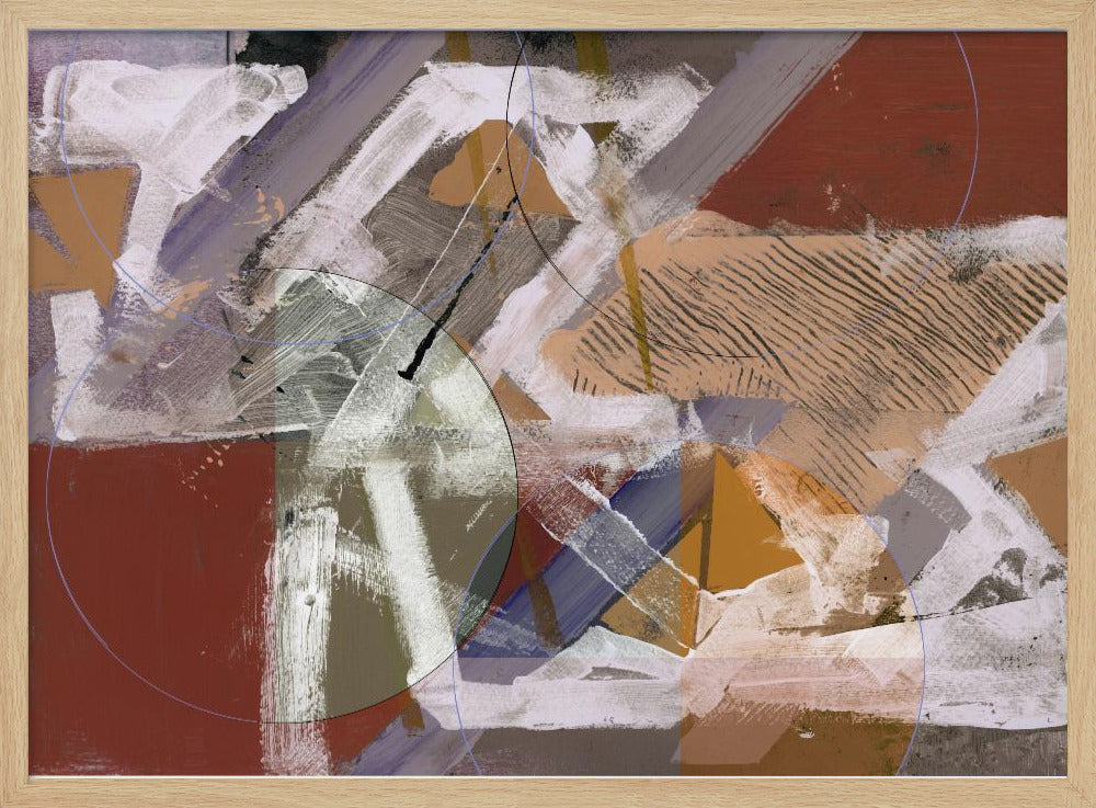 Abstract Circles and Textures 1 | Poster