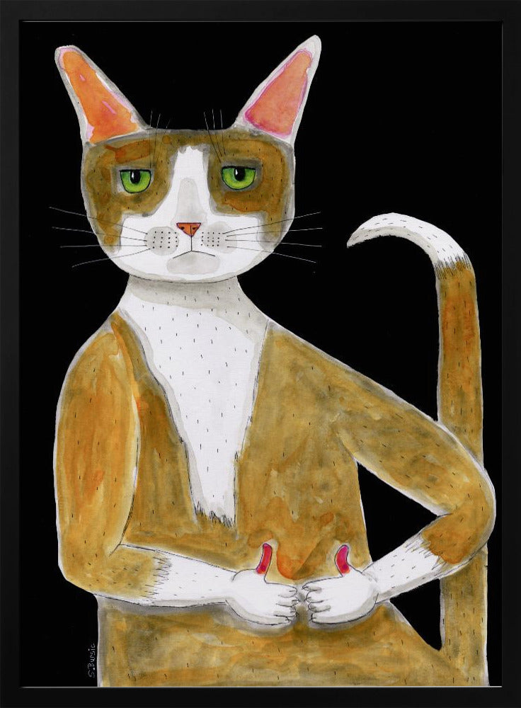 All Ok cat, thumbs up. | Poster