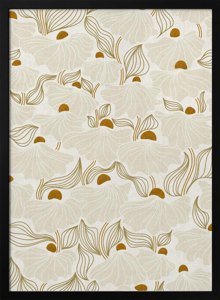 calming essentials Natural flow meadow ivory pattern | Poster