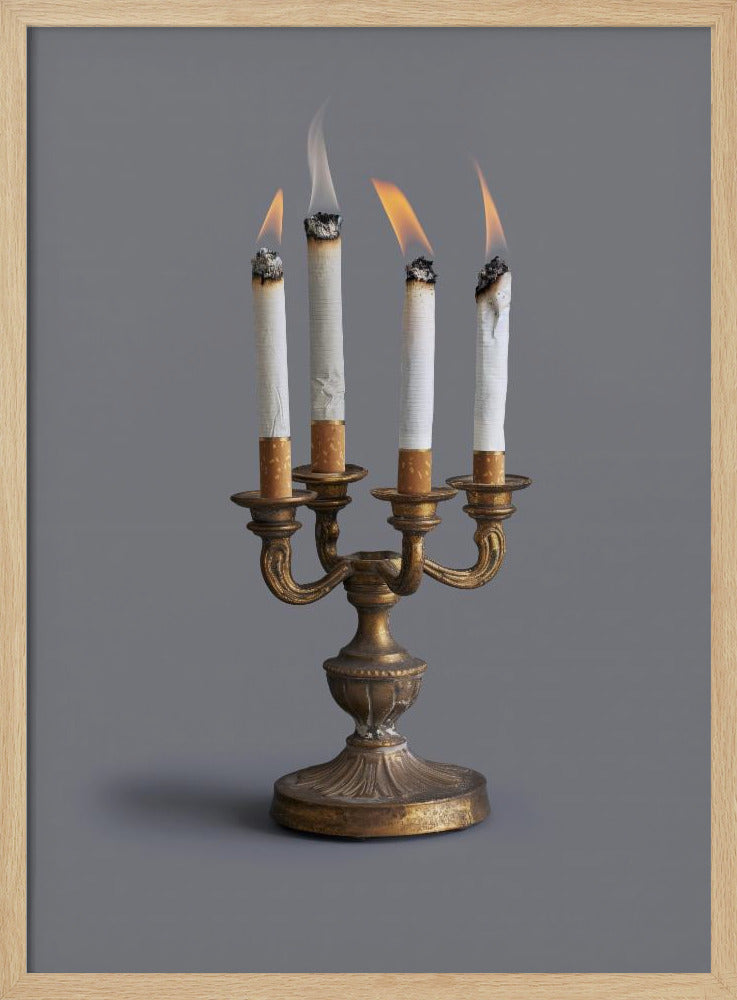 Smoking candlestick | Poster