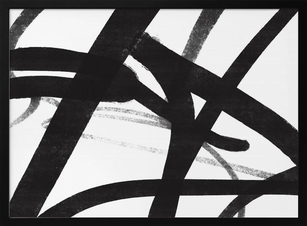 Bold Black Brushstrokes | Poster