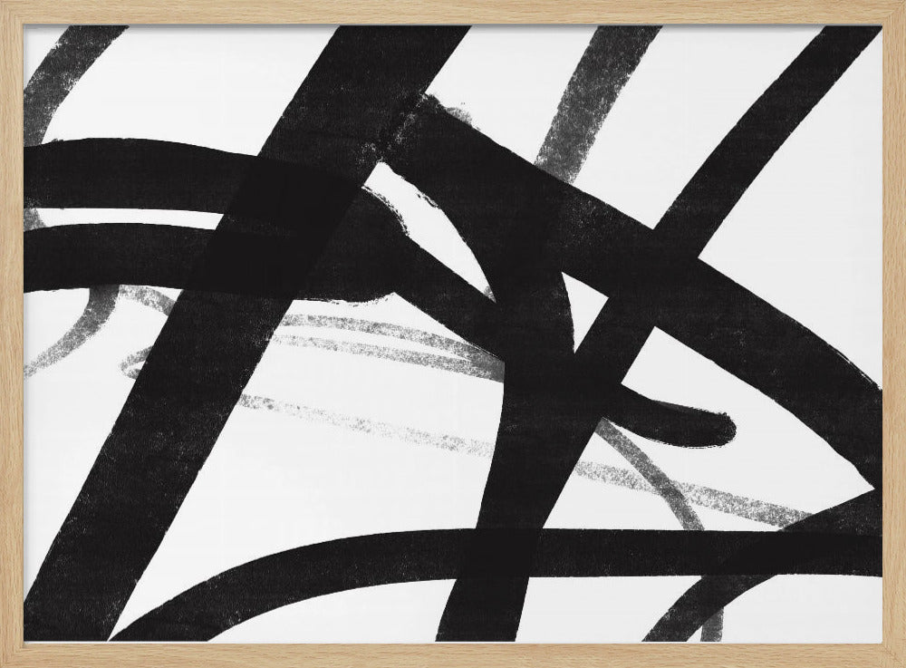 Bold Black Brushstrokes | Poster