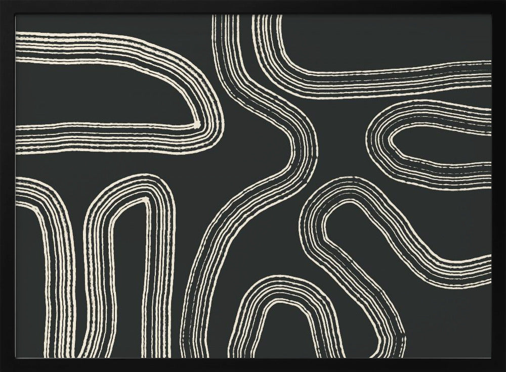 Black and White Line Patterns | Poster