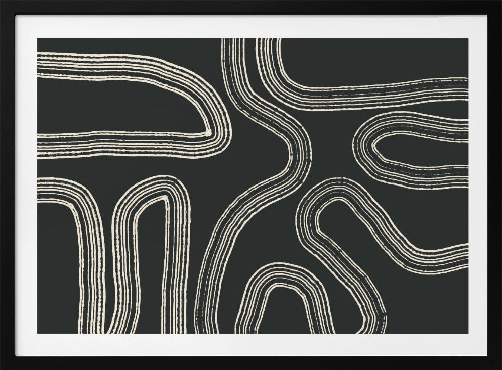Black and White Line Patterns | Poster