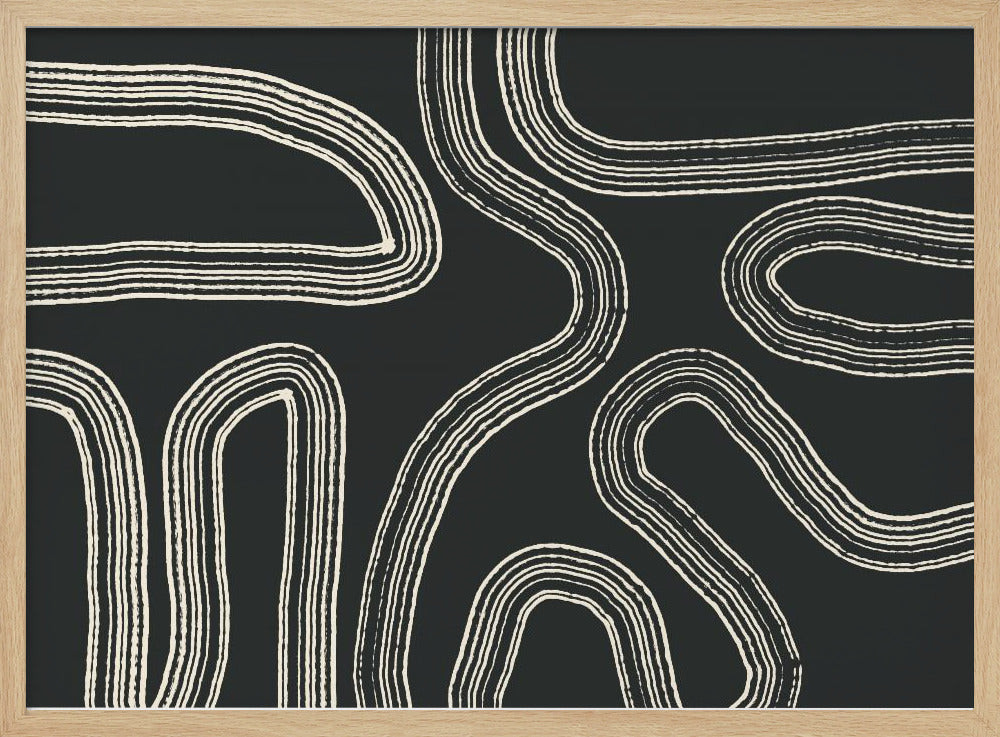 Black and White Line Patterns | Poster