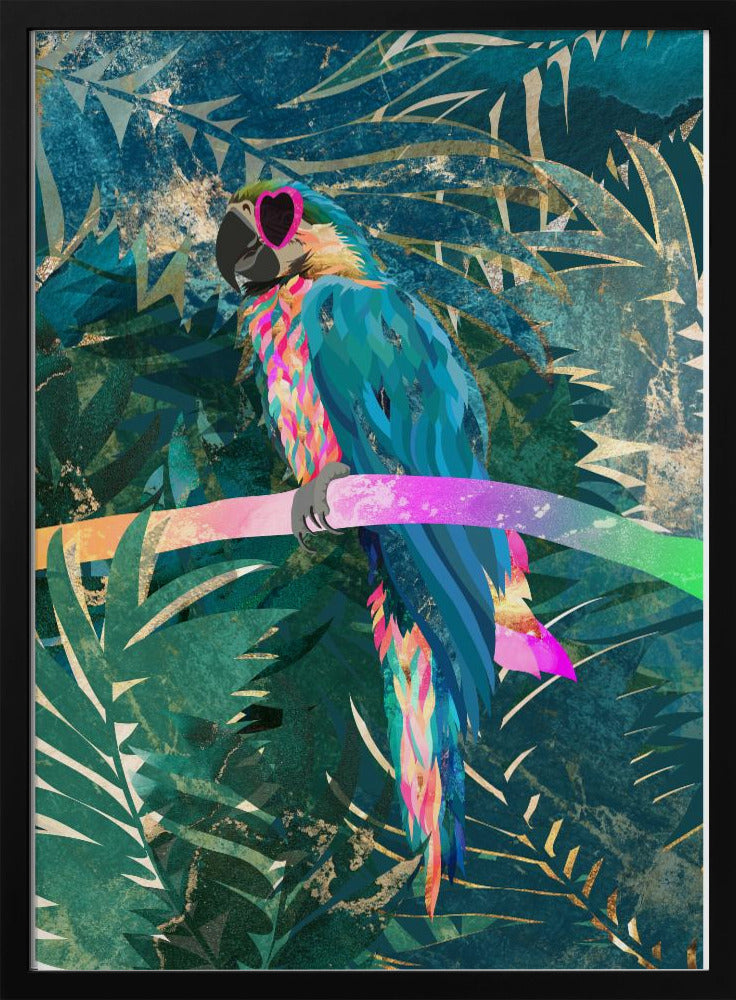 Jungle Rainbow Macaw Glasses 01 | Poster