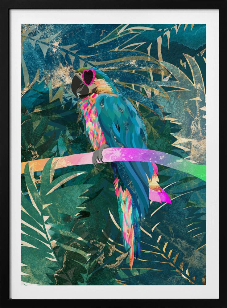 Jungle Rainbow Macaw Glasses 01 | Poster