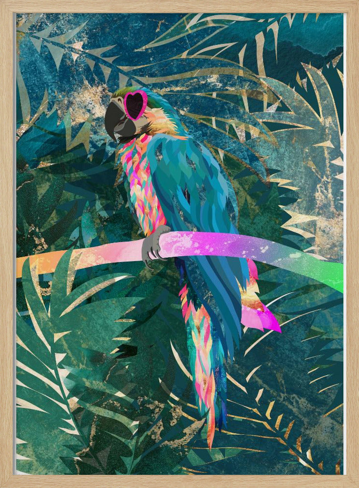 Jungle Rainbow Macaw Glasses 01 | Poster