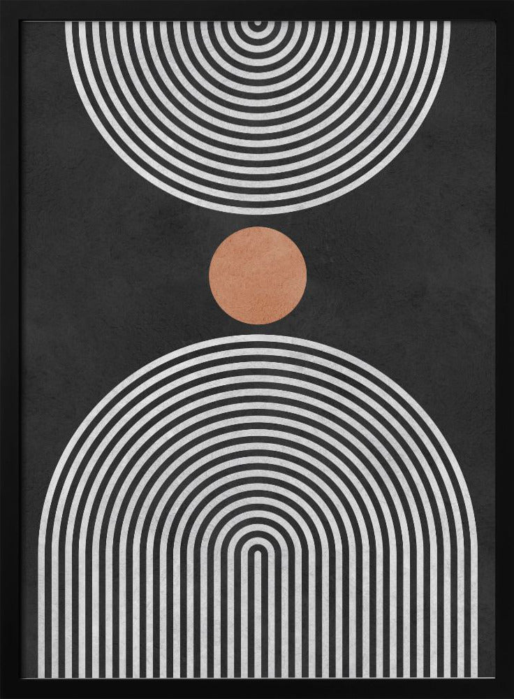 Circles on black background 5 | Poster