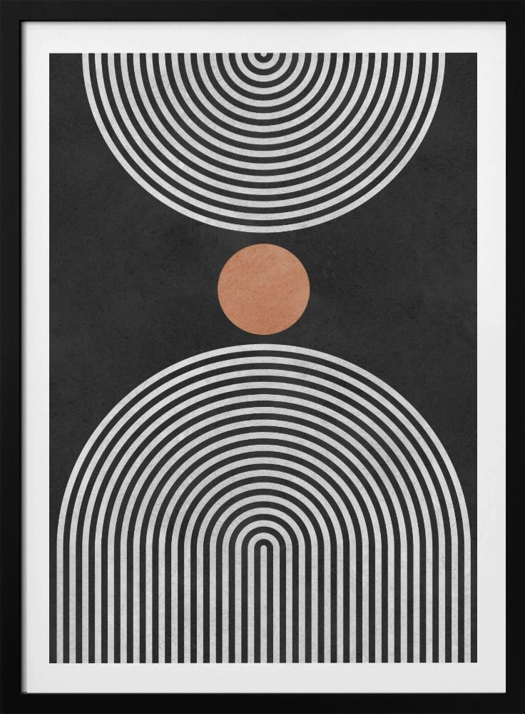 Circles on black background 5 | Poster
