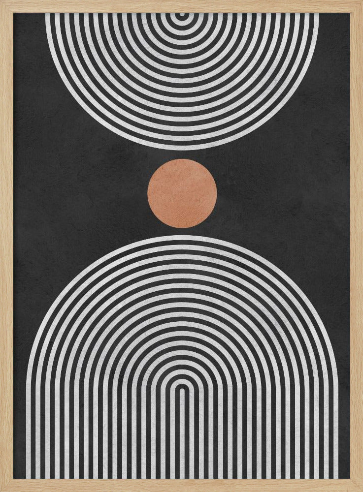 Circles on black background 5 | Poster