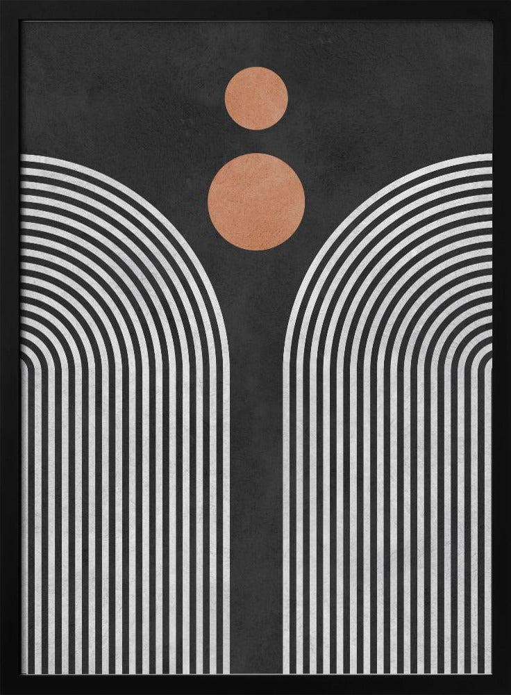 Circles on black background 3 | Poster