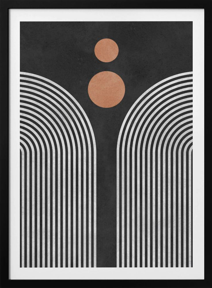 Circles on black background 3 | Poster