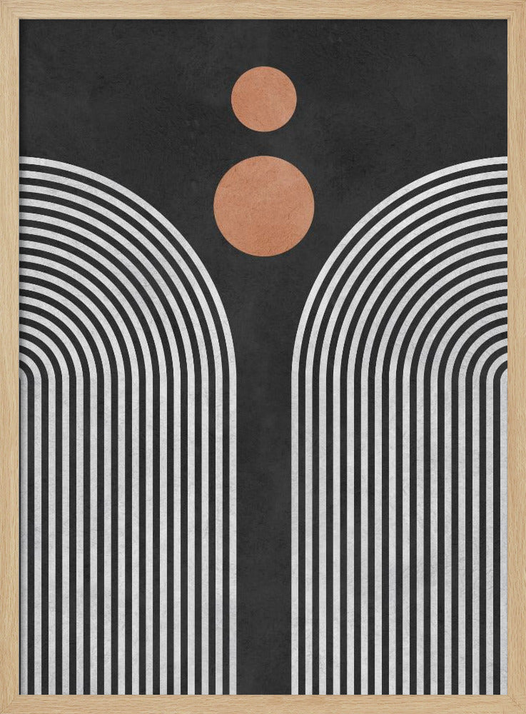 Circles on black background 3 | Poster