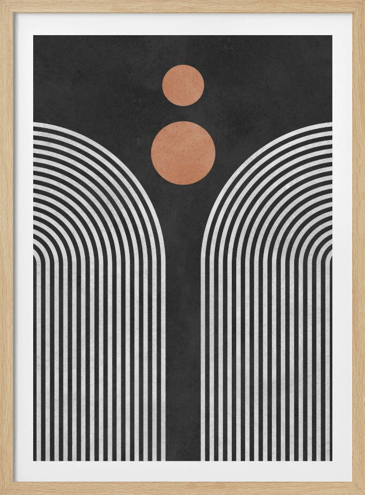 Circles on black background 3 | Poster