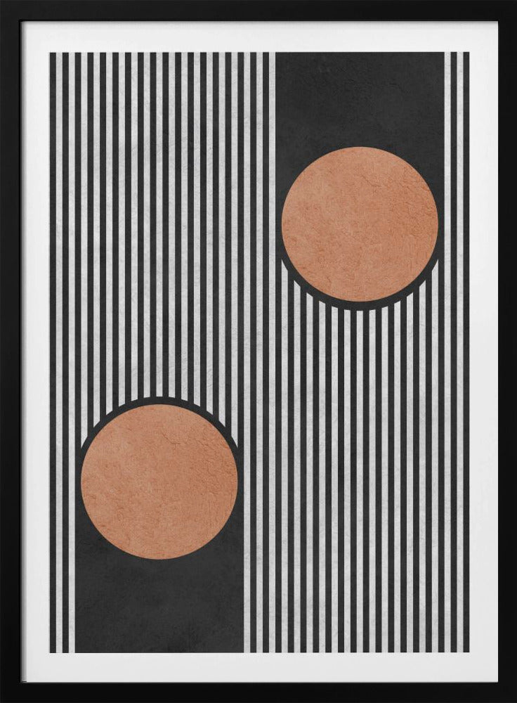 Circles on black background 2 | Poster