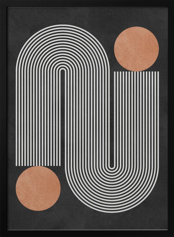 Circles on black background 1 | Poster