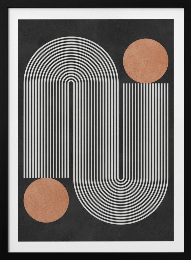 Circles on black background 1 | Poster