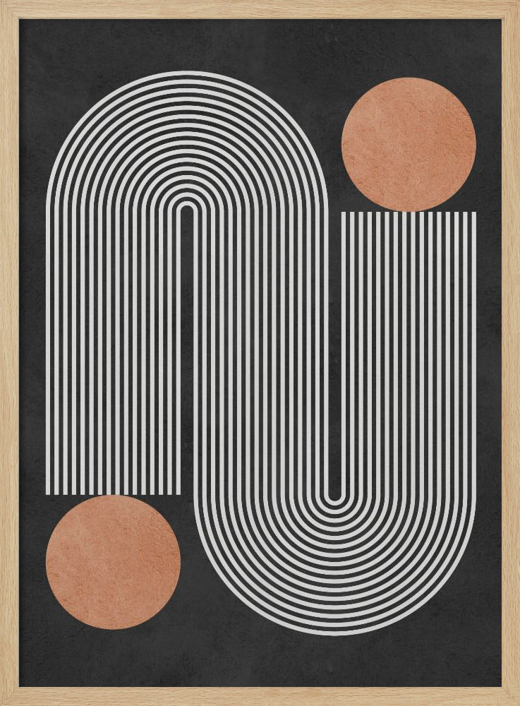 Circles on black background 1 | Poster