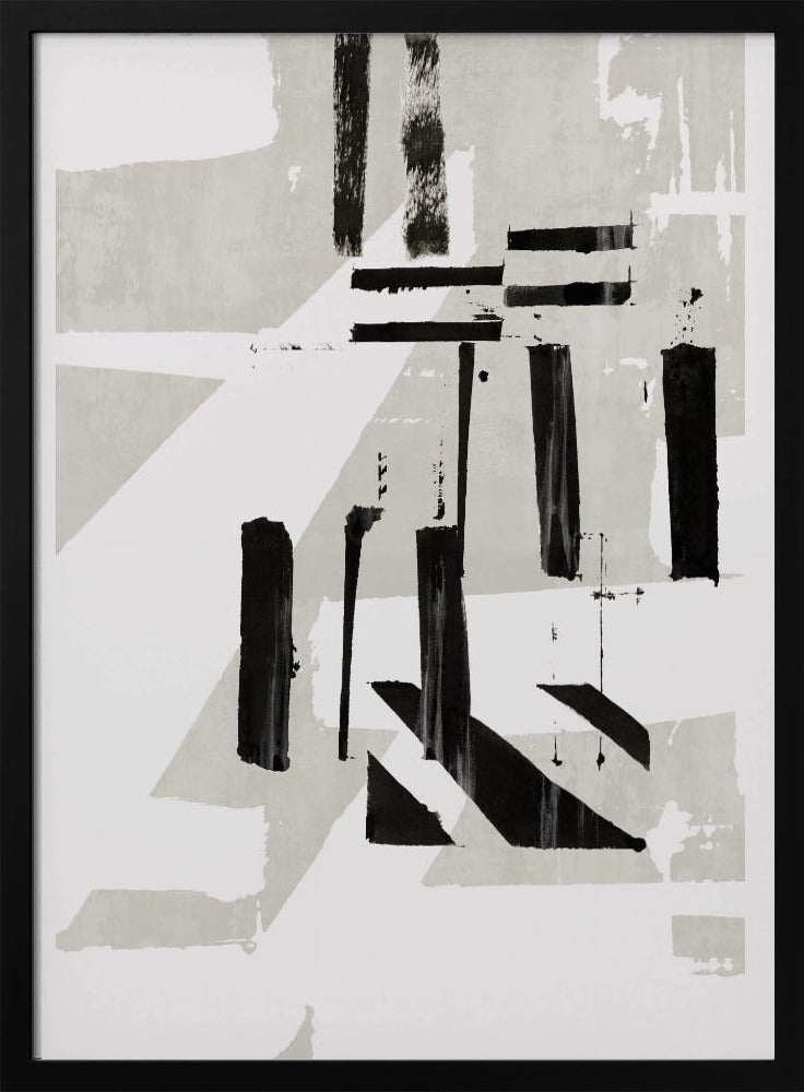 Grey &amp; Black Art Print No 1 | Poster