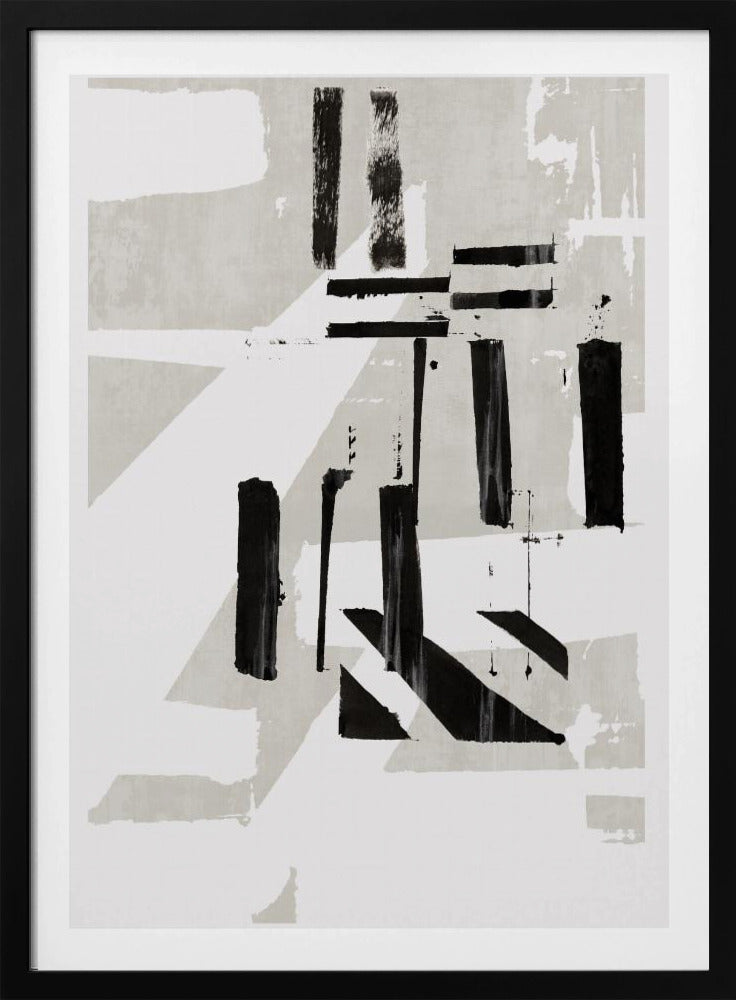 Grey &amp; Black Art Print No 1 | Poster